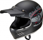 Motociklininko &scaron;almas W-TEC Juodas Heart Retron