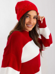 Wool Fashion Italia Raudona žieminė kepurė moterims: Dydis - Universalus