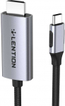 Lention USB-C iki 4K60Hz HDMI kabelis, 3m (pilkas)