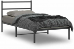 Lova Metalinis lovos rėmas su galvūgaliu, juodos spalvos, 107x203cm