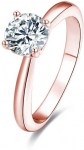 Beneto Rožinė auksinis plated sidabrinis ring with AGG201 crystals