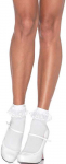 Boland Traciks Leg Avenue Baltas Lace Ruffle Ankle Socks - Elegant Vintage Style, One Size