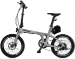 Beaster Scooter Sulankstomas elektrinis karboninio rėmo dviratis Beaster, BS126S, sidabrinis, 250 W