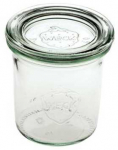 Multi Patentuotas stiklinis butelis Weck 140 ml &Oslash;6,8x7 cm be dangtelio, 48 vnt./dėžutėje