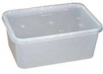 Multi Plastikinis padėklas 1000 ml 120x175x70 mm skaidrus makaronų padėklas mikrobangų krosnelei su dangčiu, 250 vnt./dėžutėje
