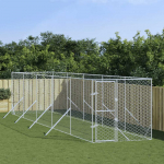 Lauko voljeras &scaron;unims, sidabrinis, 2x10x2m, plienas