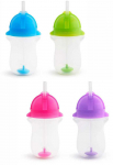 MUNCHKIN gertuvė su &scaron;iaudeliu WEIGHTED FLEXI-STRAW, 296 ml, 12+ mėn.