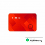Fixed Smart tracker FIXED Tag Card s podporou Find My, bezdr&aacute;tov&eacute; nab&iacute;jen&iacute;, oranžov&yacute;