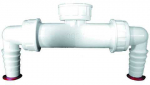 Dvigubas antgalis d 1" žarnai 3/4(17-23mm) su atbuliniu vožtuvu(HL2)