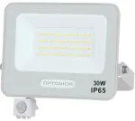 30W LED prožektorius su judesio davikliu, baltas, 3000K