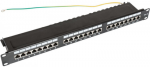 Securitynet CCAS-PA6-24STP-O-2 Panel Cat. 6 19" 1U, 24xRJ45 FTP juoda su lentyna