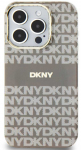 DKNY PC/TPU Repeat Pattern Tonal Stripe Magsafe dėklas telefonui Apple iPhone 14 Pro Max rusvai gelsvas