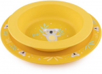 CANPOL BABIES plastikinių indų rinkinys EXOTIC ANIMALS, yellow, 56/523_yel