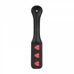 Ouch By Shots Rimba Paddle HEARTS - Leather Impact Tool with Heart Pattern
