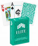 1546 Elite Poker size - Jumbo index žaidimo kortos (žalios) Copag