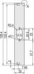 SCHROFF SCHROFF Priekinis skydelis, plok&scaron;čias, neekranuotas, D-Sub i&scaron;pjova, 3 HE, 4 HE, 1 x 9 kai&scaron;tis, 2,5 mm, Al
