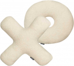 Beliani Rinkinys 2 HESPERIS Boucle Kremas Solid Cushions