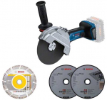 Bosch GWS 18V-180 PC Professional, 2.8kg - be akumuliatoriaus ir kroviklio