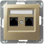 Ospel Kompiuterių lizdai dvigubas RJ45 5E aukso metalo (GPK -2Y / K / m / 28)