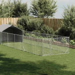 Lauko voljeras &scaron;unims su aptvaru, 8x2x1,5m, plienas