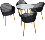 Lauko baldų komplektas Rinkinys sodo baldai Igor juoda PATIO