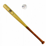 LONDERO medinė beisbolo lazda 75 cm su beisbolo kamuoliuku