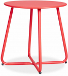 Lauko baldų komplektas Homestyle4U &Scaron;oninis staliukas, 44,5x44,5x44,5 cm, raudonas