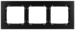 Karlik Elektrotechnik 12-12-DRA-3 DECO Universalus trigubas rėmas - &scaron;lifuotas aliuminis (rėmas: juodas dugnas: juodas) 12-12-DRA-3