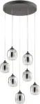 35,5W LED pakabinamas &scaron;viestuvas KHADI, juodos/dūmų sp., 3000K, dimeriuojamas, 01-3489