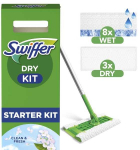 Swiffer Pradinis rinkinys: 1 valymo &scaron;luostė + 8 sausos &scaron;luostės + 3 drėgnos &scaron;luostės