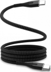 STATIK MagStack Pro, magnetinis laidas, USB-C į USB-C, 1m, Juodas