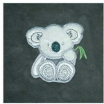 Baby Matex BabyMatex antklodė su gobtuvu automobilinei kėdutei. Koala 95x95 tamsus rutulys 44