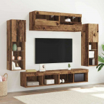 TV staliukas TV spintelių komplektas 6 pcs Sena mediena Apdirbta mediena