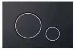Alca plast AQ.501-30207 / AQUAFORM / OPTIMA CIRCLE / CIRCLE TUALETO MYGTUKAS MATINE Juodas + CHROME / M778