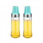 Winder Home Stiklinis aliejaus butelis su mėtų spalvos dangteliu, 500 ml &ndash; 2 vnt. rinkinys, skystiems prieskoniams