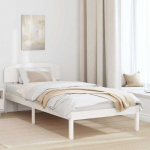 Lova Lovos rėmas Balta 75 x 190 cm Kietos pu&scaron;ies mediena