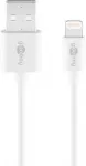 Goobay &bdquo;Lightning&ldquo; USB įkrovimo ir sinchronizavimo kabelis, 2 m, 2 m, &bdquo;Lightning&ldquo;, USB A, vyri&scaron;kas, vyri&scaron;kas, balta