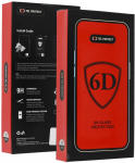 Tel Protect Full Glue 6D Apsauginis stiklas skirtas Apple iPhone 17 Air Juodas - 10 vnt pakuotė