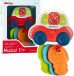 Lean Toys Žaislinis automobilis su &scaron;viesomis ir garsais bei trimis rakteliais