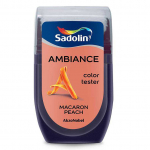 Spalvos testeris SADOLIN AMBIANCE MACARON PEACH, visi&scaron;kai matiniai, 30 ml