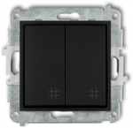 Karlik Elektrotechnik 12IWP-66 ICON Dvigubo kryžminio ry&scaron;io mechanizmas matinė juoda 12IWP-66