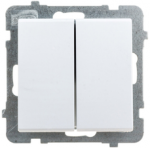 Ospel ŁP-10R/m/75 SONATA Dvigubas laiptų jungiklis, matinis baltas ŁP-10R/m/75