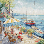 Letistitch Kryželiu siuvinėjimo rinkinys "Jūros peizažas" 26x26 cm SLETIL9927