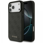 Guess 4G Classic dėklas skirtas Apple iPhone 17 Pro Max juodos spalvos