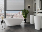 Konglomerato vonia Mexen Siena, 170 x 80 cm, Baltas matt