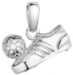 Evolution Group Sidabrinis pakabukas Futbolo žaidėjas su kamuoliu 64014