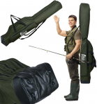 Me&scaron;kerių dėklas 140 cm, 3 skyriai, Gold Fisher žvejybos krep&scaron;ys, žūklės įranga, me&scaron;keriojimo įrankių dėžė, žvejo krep&scaron;ys