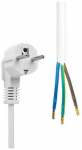 MicroConnect &bdquo;Schuko&ldquo; maitinimo kabelis su atviru galu, 3 m, baltas