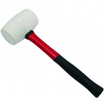 BEAST Āmurs gumijas 600g 60mm balts ar stikla &scaron;ķiedras rokturi