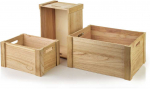 Mondex Since 1986 RINO Komplet 3 skrzynek drewnianych40x30x20 cm,35x25x18 cm,30x20x16 cm
